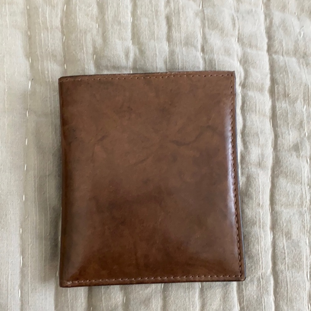 Men’s brown “genuine leather” wallet
